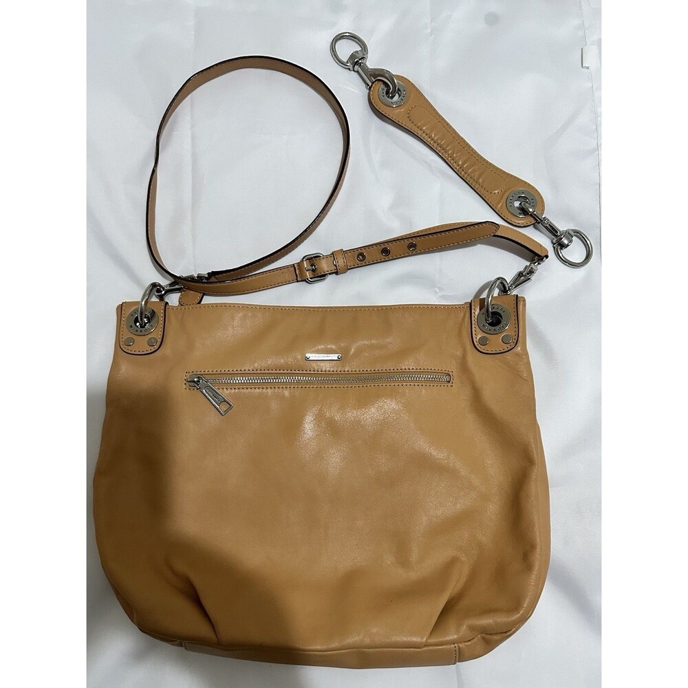 🖤Rebecca Minkoff Nordstrom Luscious Camel Studded Hobo Bag Purse Silver Hardware